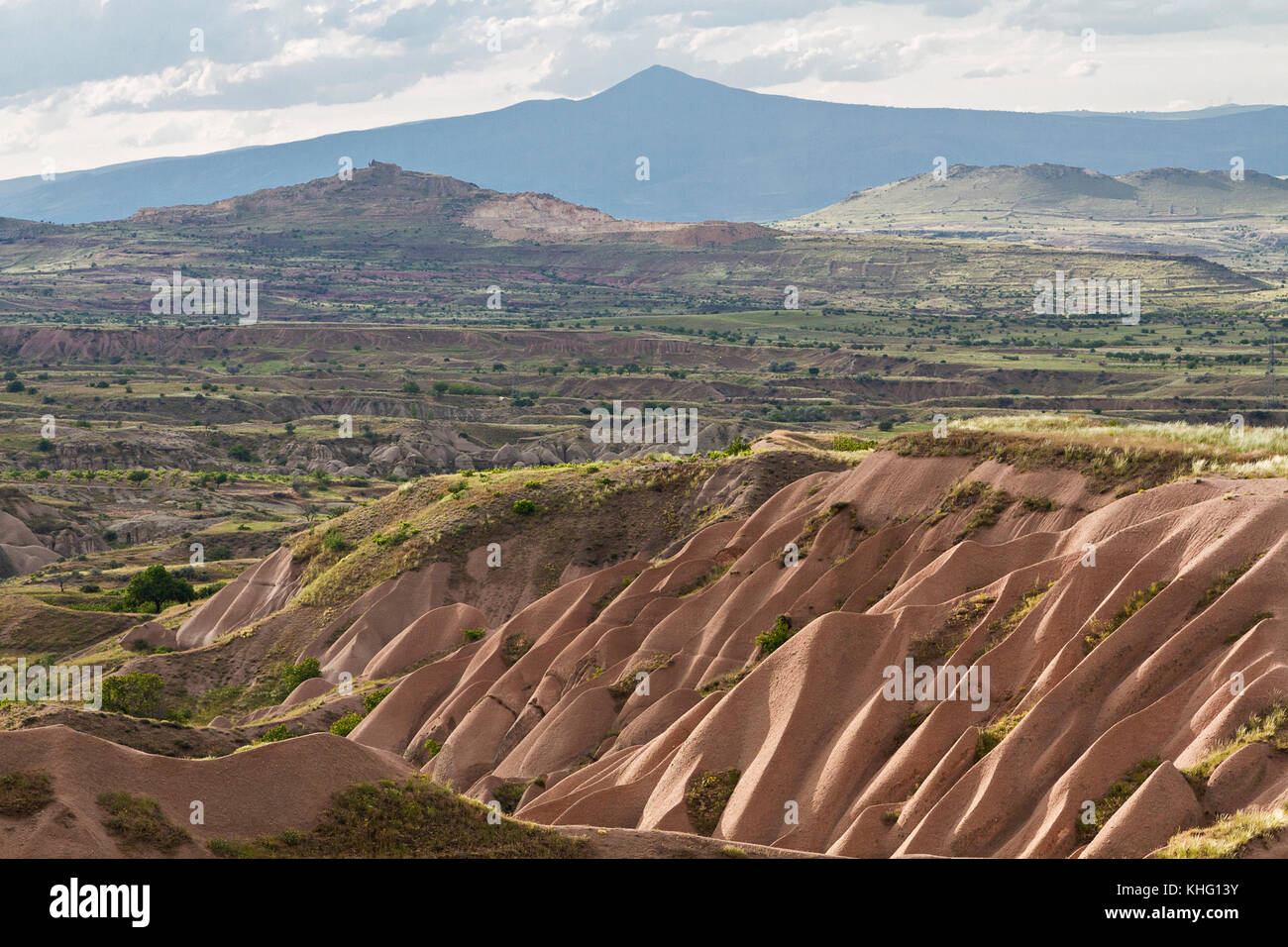 Terrenos extremos de Capadocia, en Turquía. Foto de stock