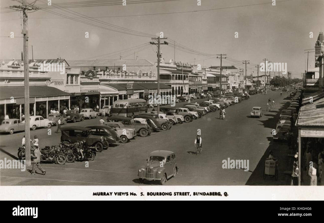 1 231257 Bourbong Street, Bundaberg, ca. 1951 Foto de stock