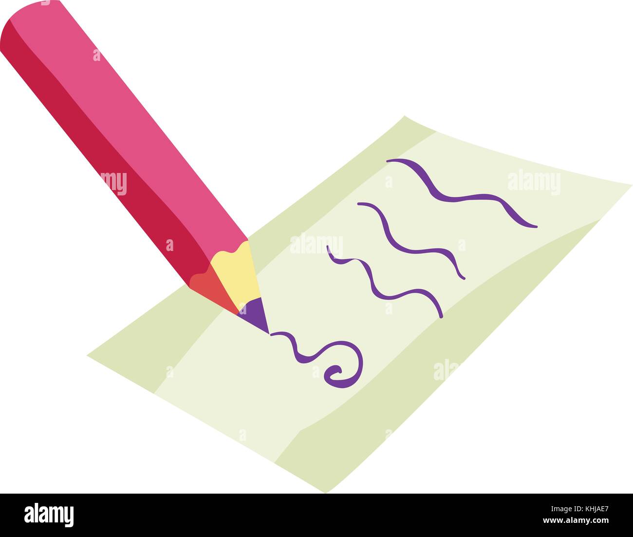 Icono de lápiz y papel, estilo de dibujos animados Imagen Vector de stock -  Alamy