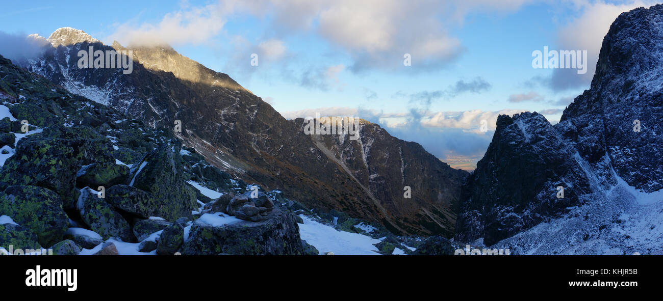 Caminata a las montañas Tatras Foto de stock