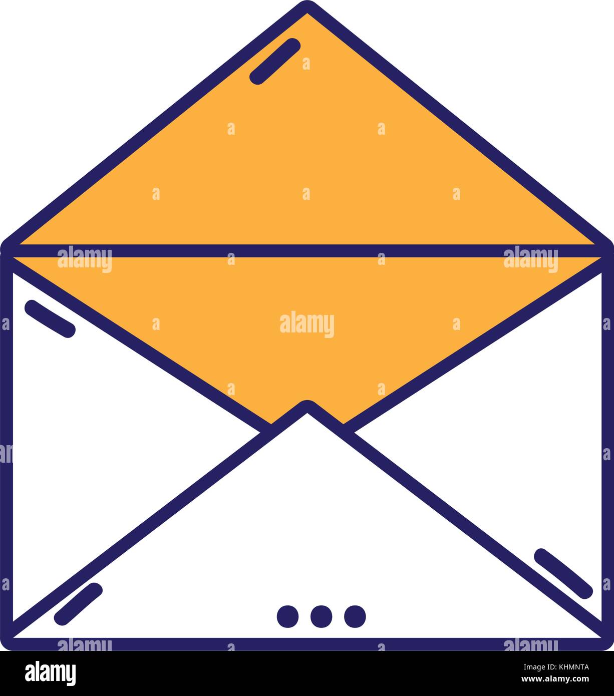 Tarjeta de email con información de texto Mensaje ilustración