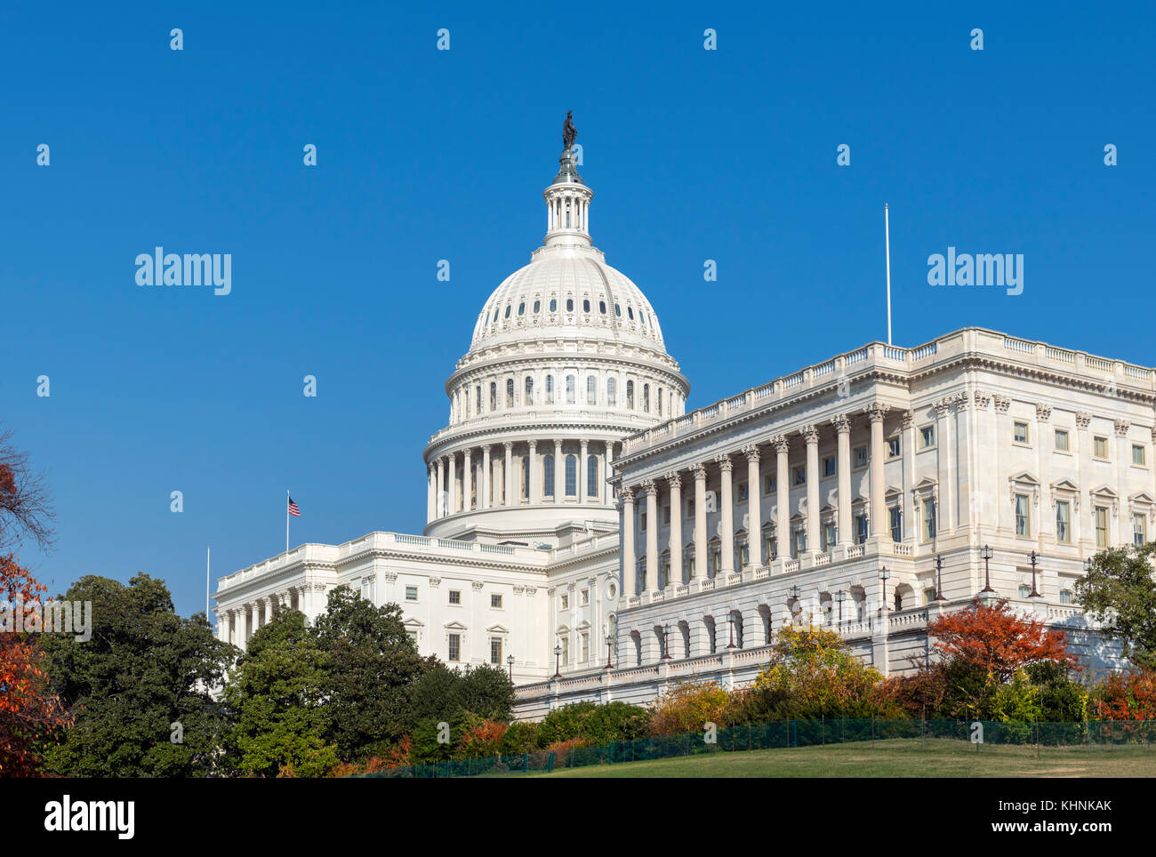 Fachada oeste del Capitolio de los Estados Unidos, Washington DC, EE.UU. Foto de stock
