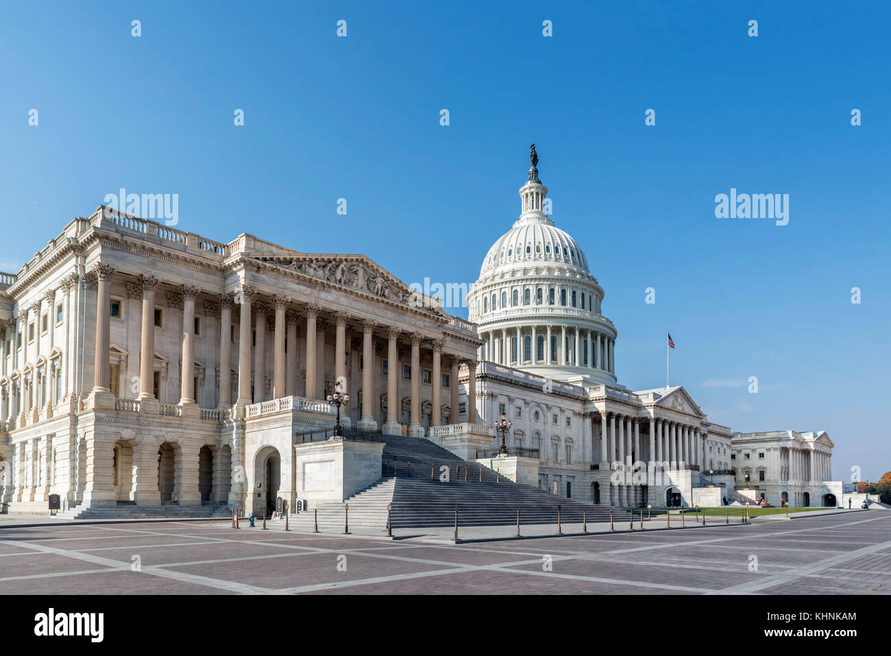 La fachada oriental del Capitolio de los Estados Unidos, Washington DC, EE.UU. Foto de stock