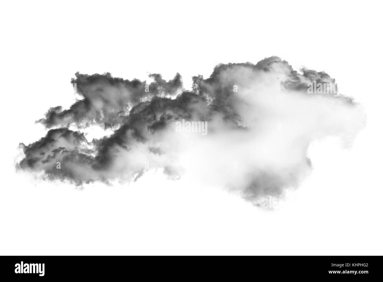 La nube de humo y aislado en blanco, fondo y textura Foto de stock