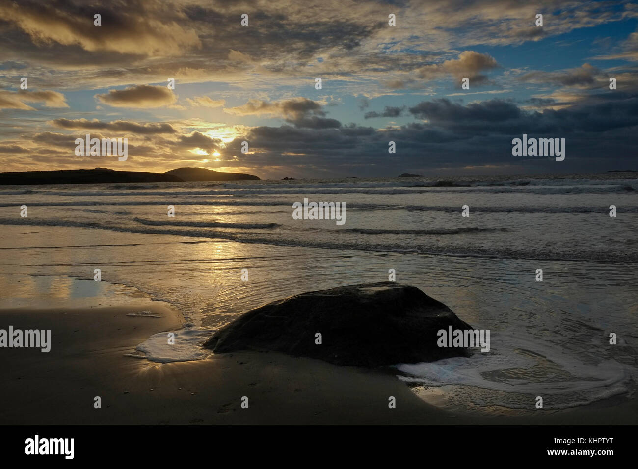 Whitesand Bay, West Wales, Reino Unido Foto de stock