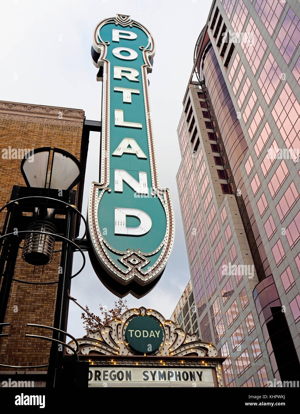 Marquesina de teatro de portland's arlene schnitzer Concert Hall (portland Center for the Performing Arts) Foto de stock