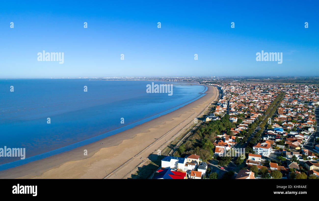 Vista aérea de chatelaillon en Charente Maritime, Francia Foto de stock