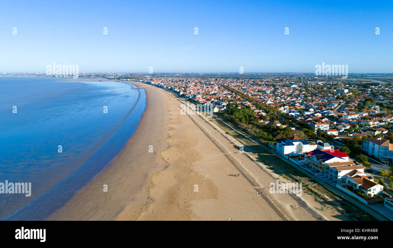 Vista aérea de chatelaillon en Charente Maritime, Francia Foto de stock