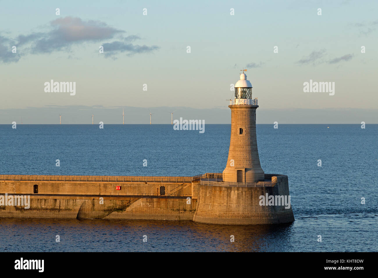 Faro, Tynemouth, Northumberland, Gran Bretaña Foto de stock