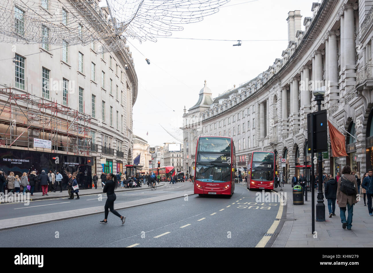Regent Street, Soho, la ciudad de Westminster, Greater London, England, Reino Unido Foto de stock