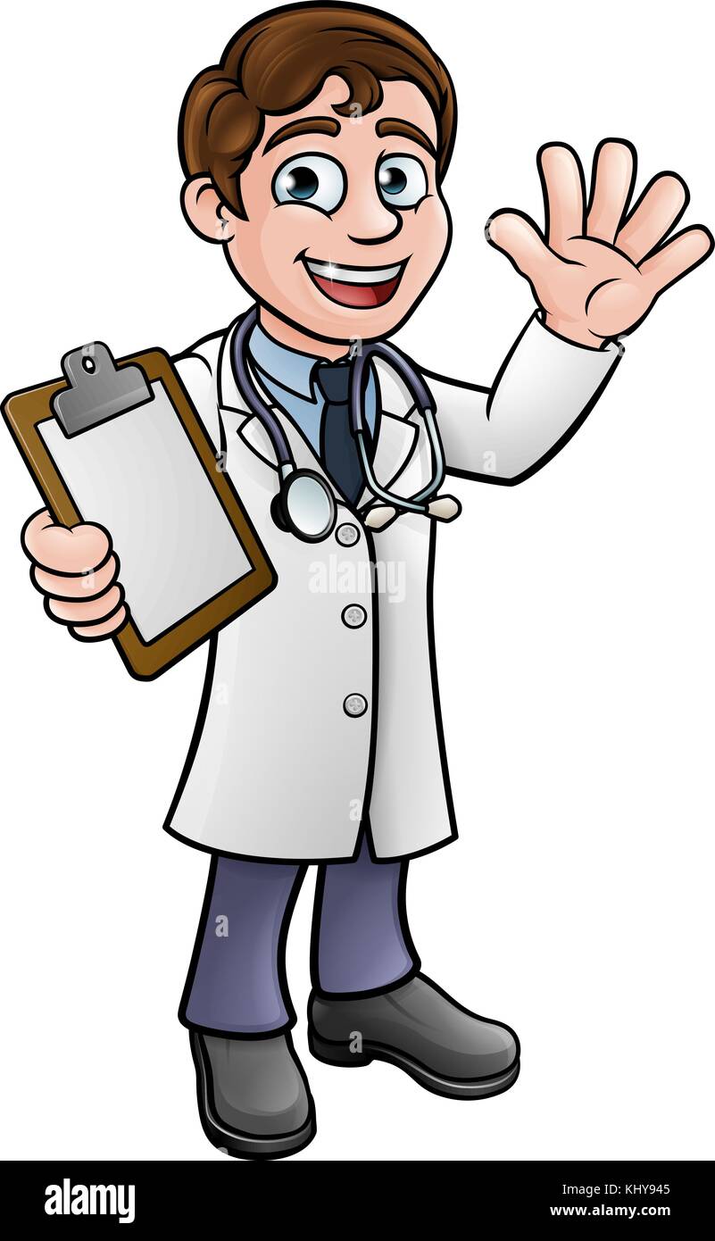 Doctor personaje de dibujos animados Imagen Vector de stock - Alamy