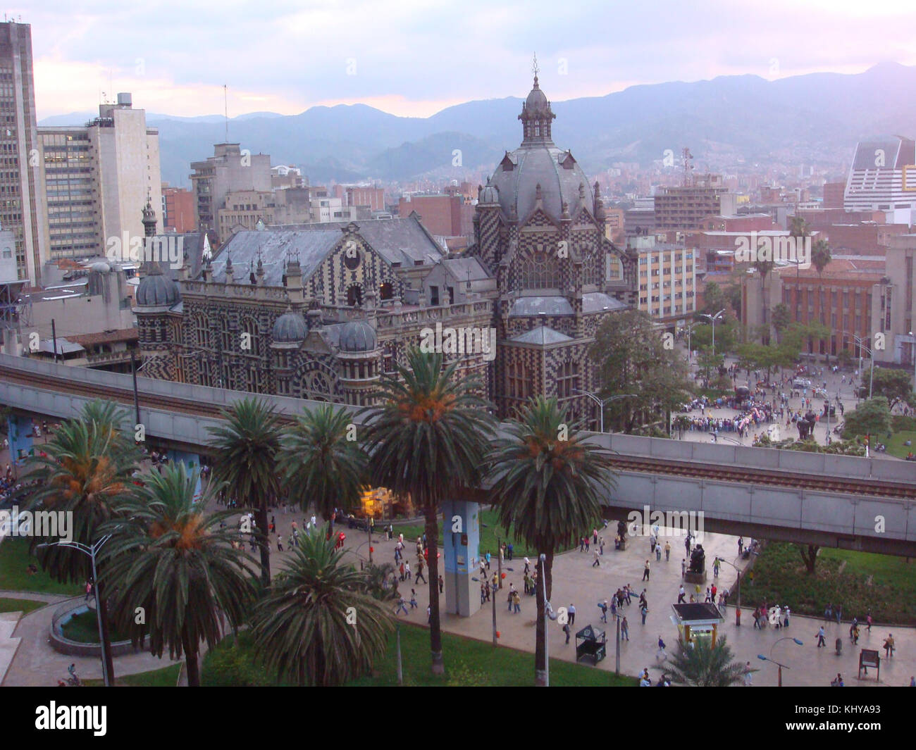 Vista do centro da Cidade (centro), Medellín, Colombia Foto de stock