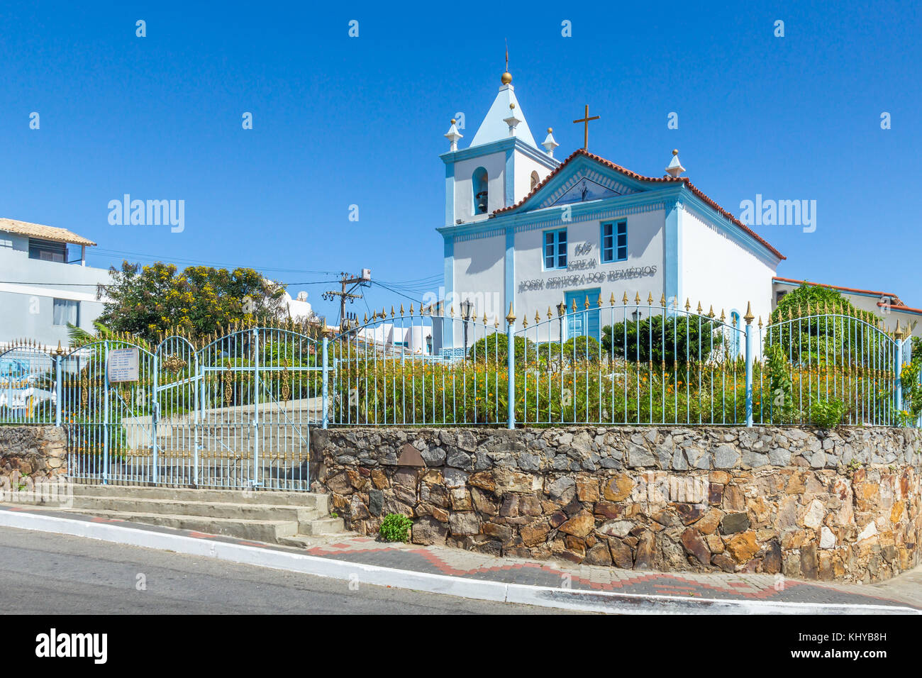 Iglesia Nossa Senhora Dos Remedios | Arraial Do Cabo | Brasil Foto de stock