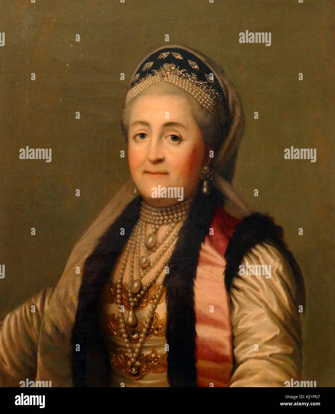 Catalina II de Rusia (conocida como Catalina la Grande). (1729 - 1796), largo-gobernante líder femenina de Rusia, reinando desde 1762 hasta su muerte en 1796 a la edad de 67 años Foto de stock