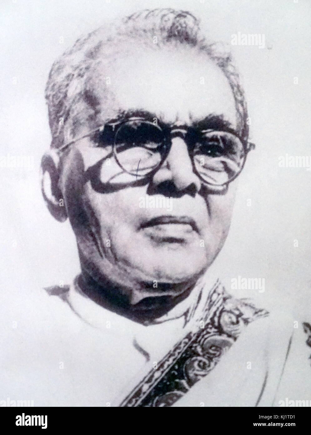 Pantulu Tanguturi Prakasam (1872 - 1957) político indio y luchador por la libertad, ministro jefe de la Presidencia de Madras, y primer ministro en jefe de Andhra estados. Él también era conocido como Andhra Kesari (León de Andhra) Foto de stock