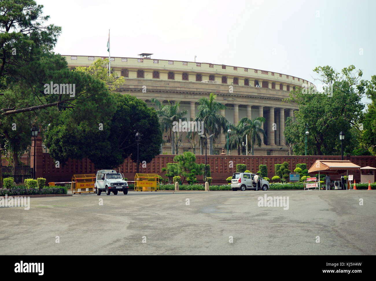 Lok Sabha (Cámara Baja del Parlamento de la India), en el Sansad Bhavan, Sansad Marg, Nueva Delhi, India Foto de stock
