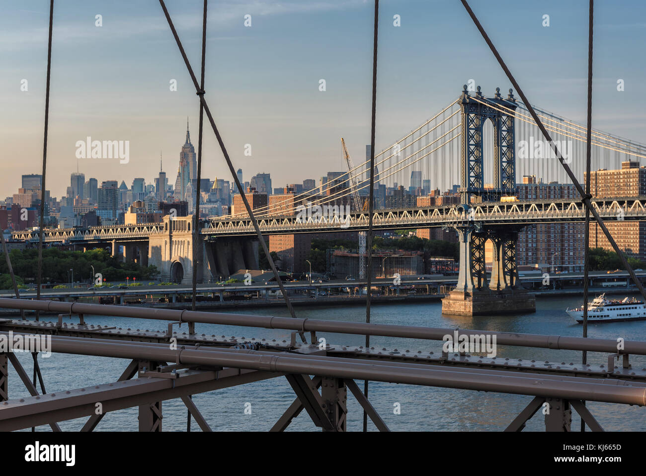 La ciudad de Nueva York con Manhattan Bridge Foto de stock