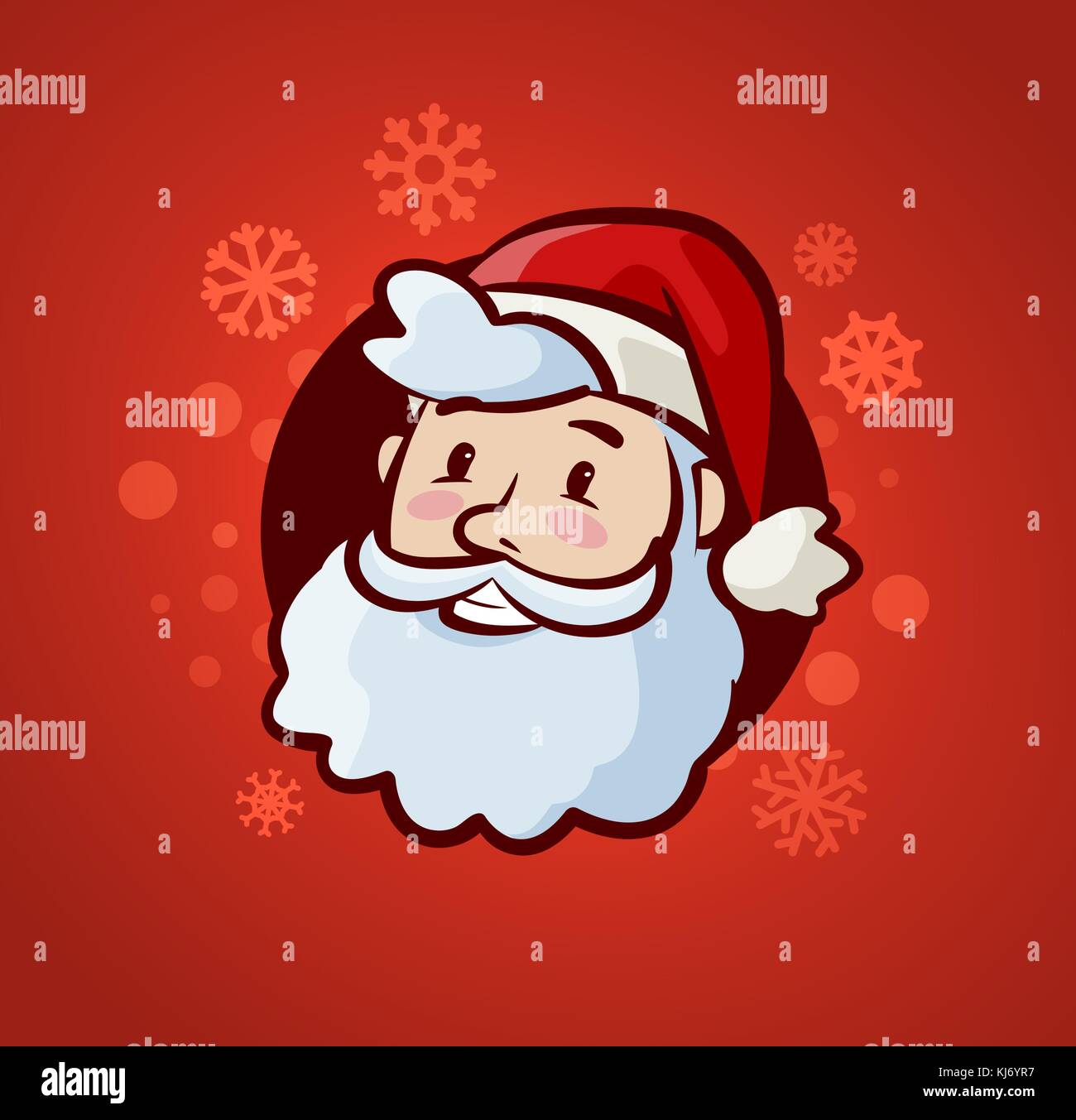 Feliz Santa Claus. Banner de Navidad o Año Nuevo. Ilustración vectorial Ilustración del Vector