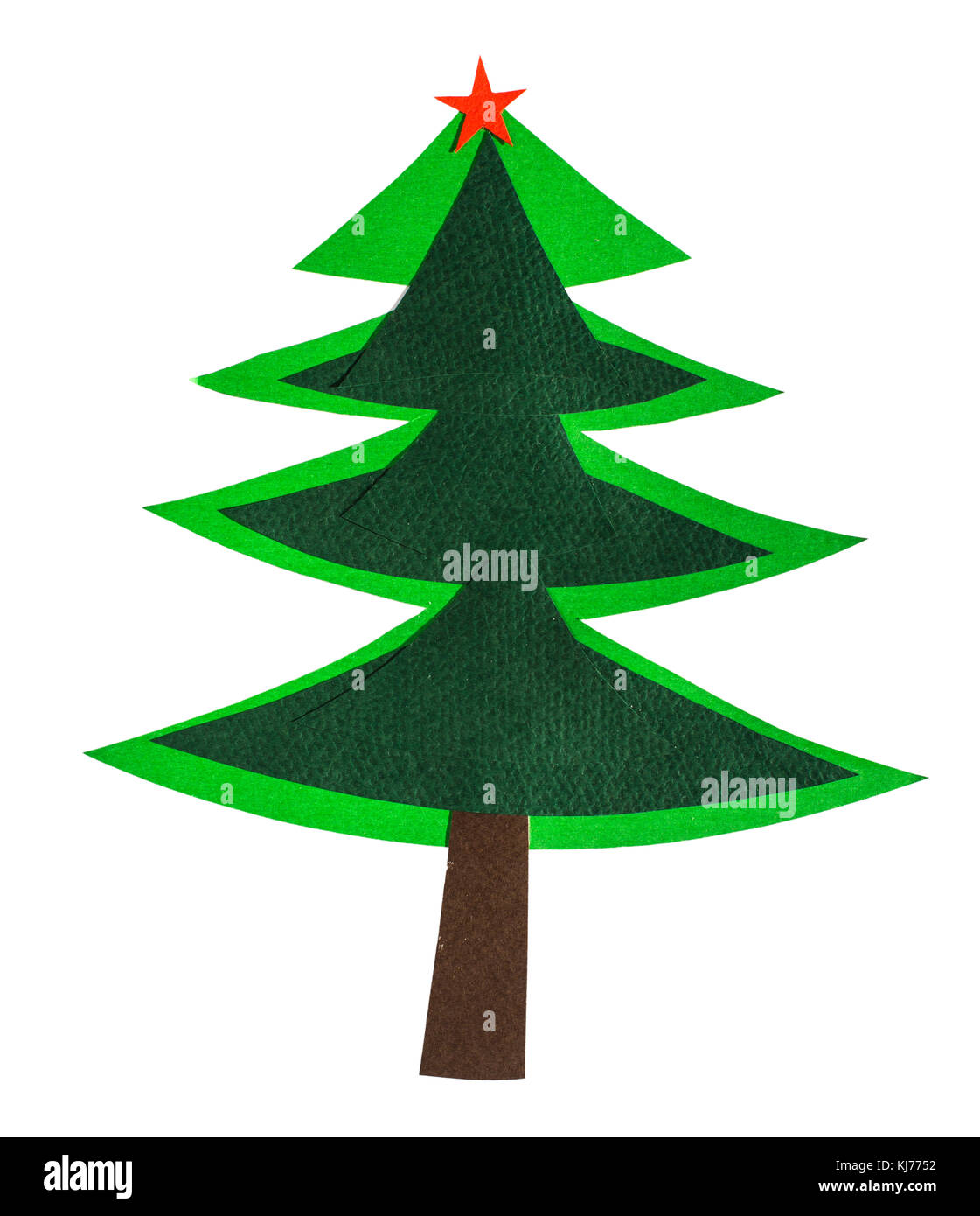 Pino de Navidad de papel. árbol de navidad origami aislado sobre blanco  Fotografía de stock - Alamy
