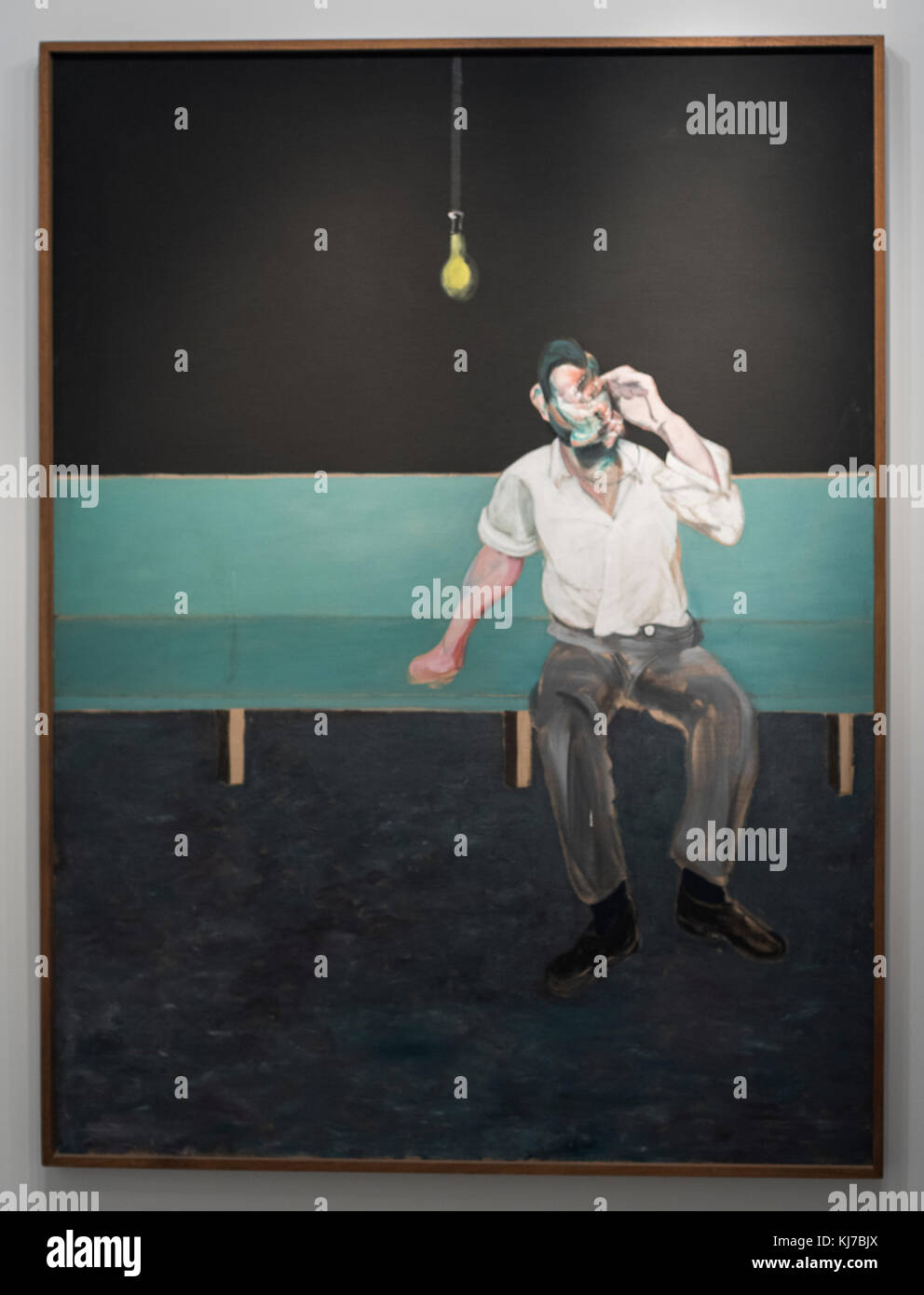 Estudio para el retrato de Lucien Freud por Francis Bacon, Museo de Israel, Jerusalén, Israel Foto de stock