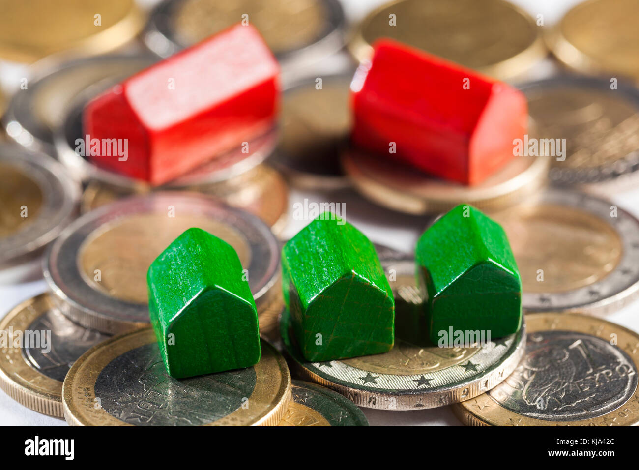Inversión inmobiliaria o alquiler de casas en Europa Foto de stock