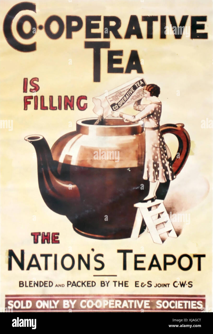 Anuncio DE TEA cooperativo alrededor de 1910 Foto de stock