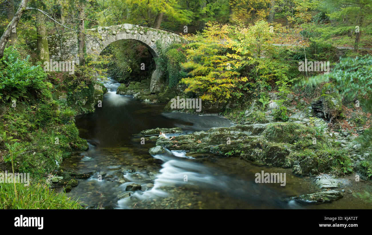 Foley's Bridge, tollymore Foto de stock