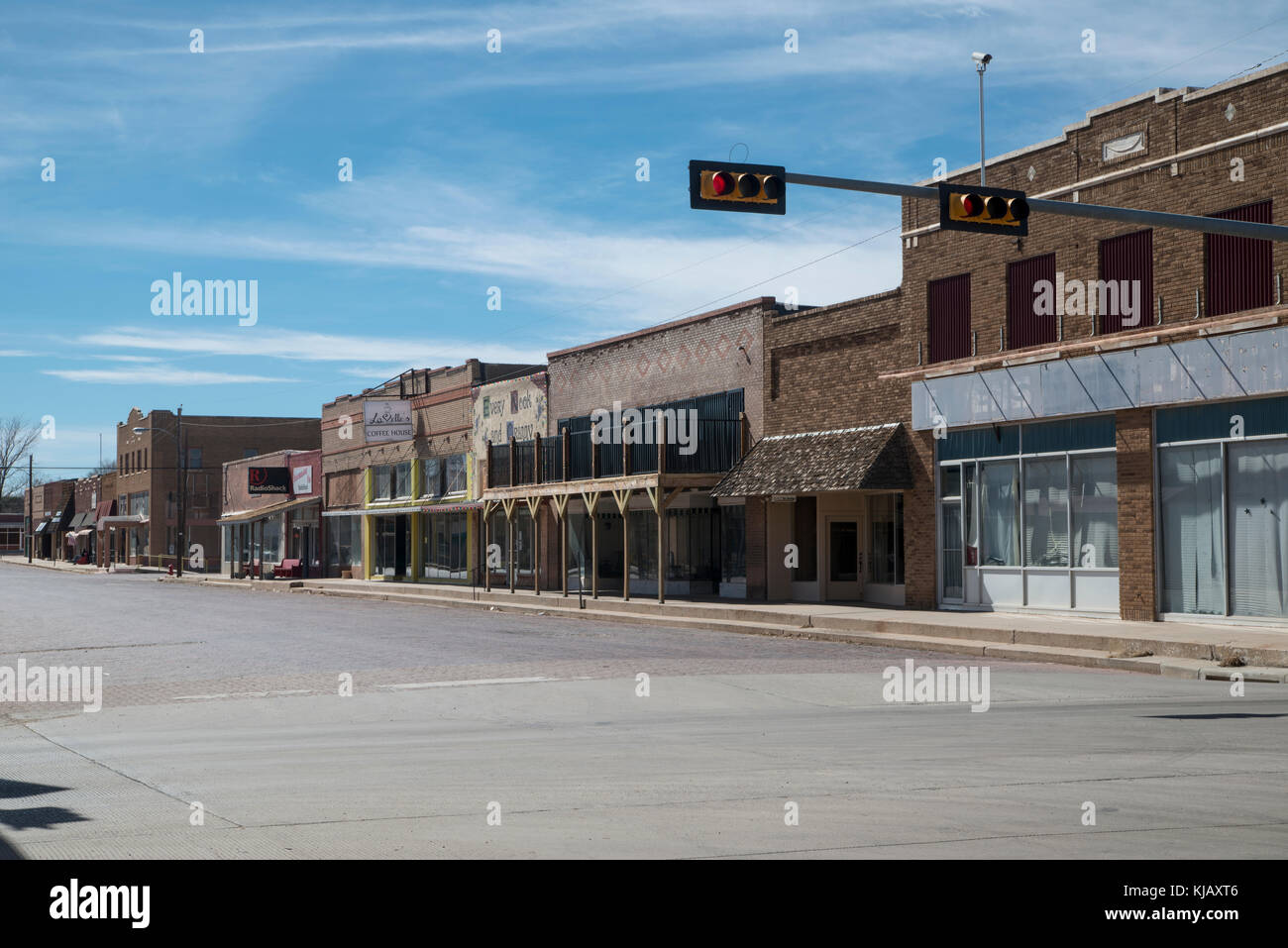 Clarendon, Texas. Pequeña ciudad de América. Las calles de Clarendon