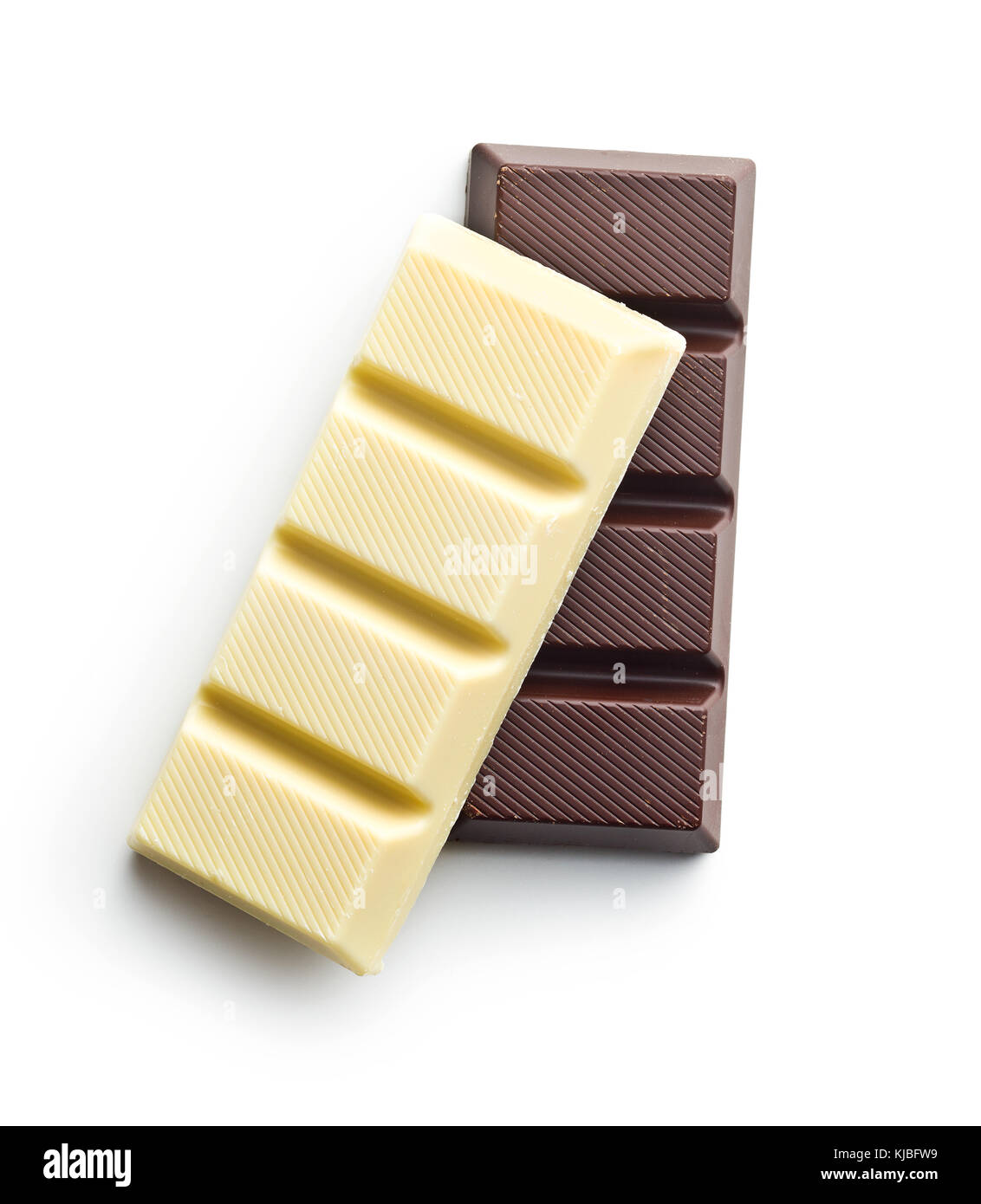 barra-de-chocolate-blanco-y-negro-sobre-fondo-blanco-aisladas-vista-desde-arriba-kjbfw