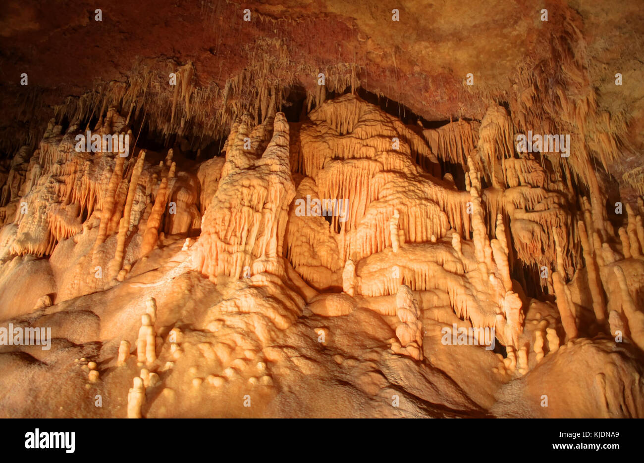 La GFP Texas Natural Bridge Caverns grandes grupos de formaciones Foto de stock