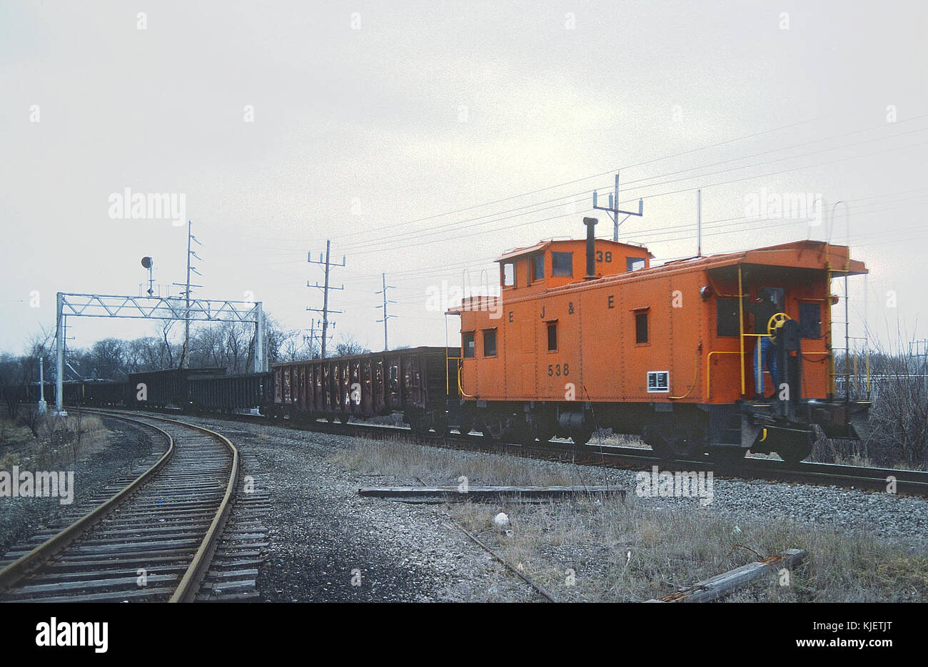 EJE Vagón de cola 538 en West Chicago, IL el 14 de diciembre de 1987 (22448923499) Foto de stock