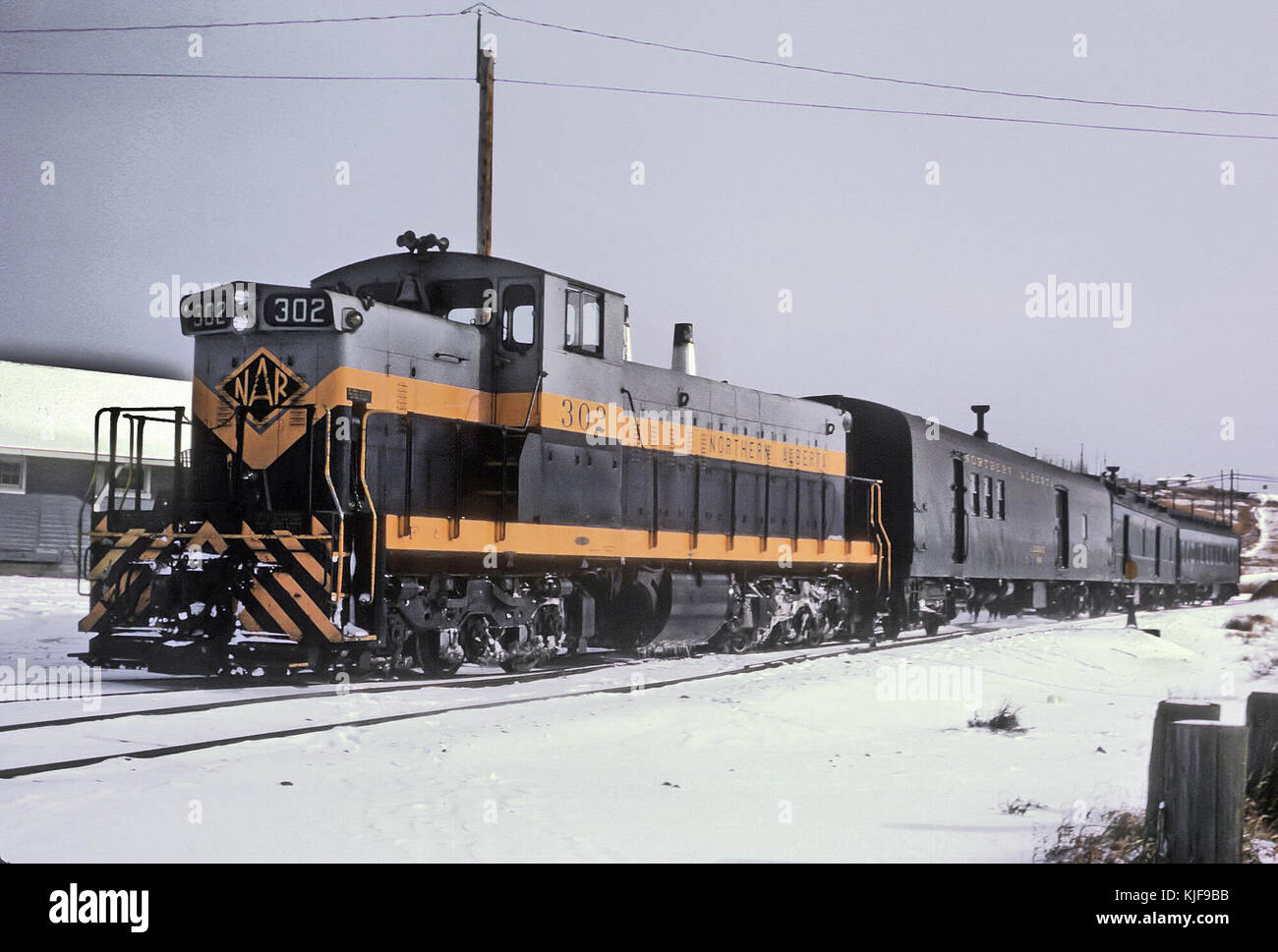 Northern Alberta 1 en tren de Dawson Creek, en noviembre de 1971 3 fotos (34138820194) Foto de stock