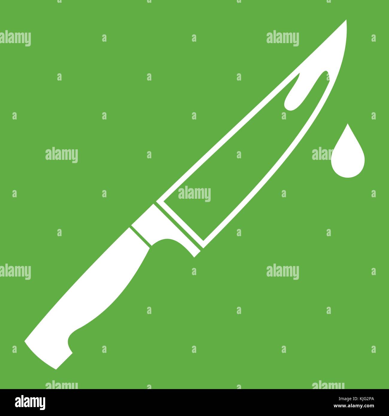 Icono de cuchilla de acero verde Ilustración del Vector
