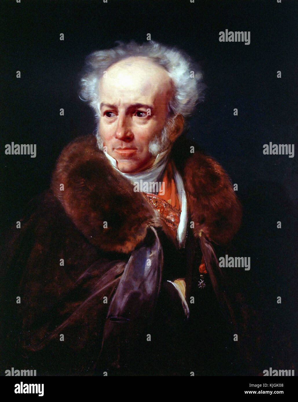 Emile Vernet A.K.A. Horace - Retrato de Jean-Baptiste Isabey 1828 Foto de stock