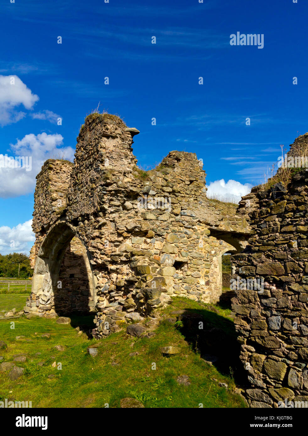 Las ruinas de Grace Dieu convento agustino priorato cerca Thringstone en Leicestershire fundado en 1239 y disuelto en 1538. Foto de stock