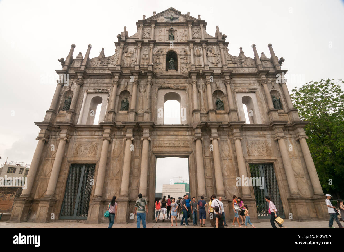 Macau - Mayo 25, 2008: el centro histórico de Macao, China. El centro histórico de Macao fue inscrito en la lista del patrimonio mundial de la unesco en 2005. Foto de stock