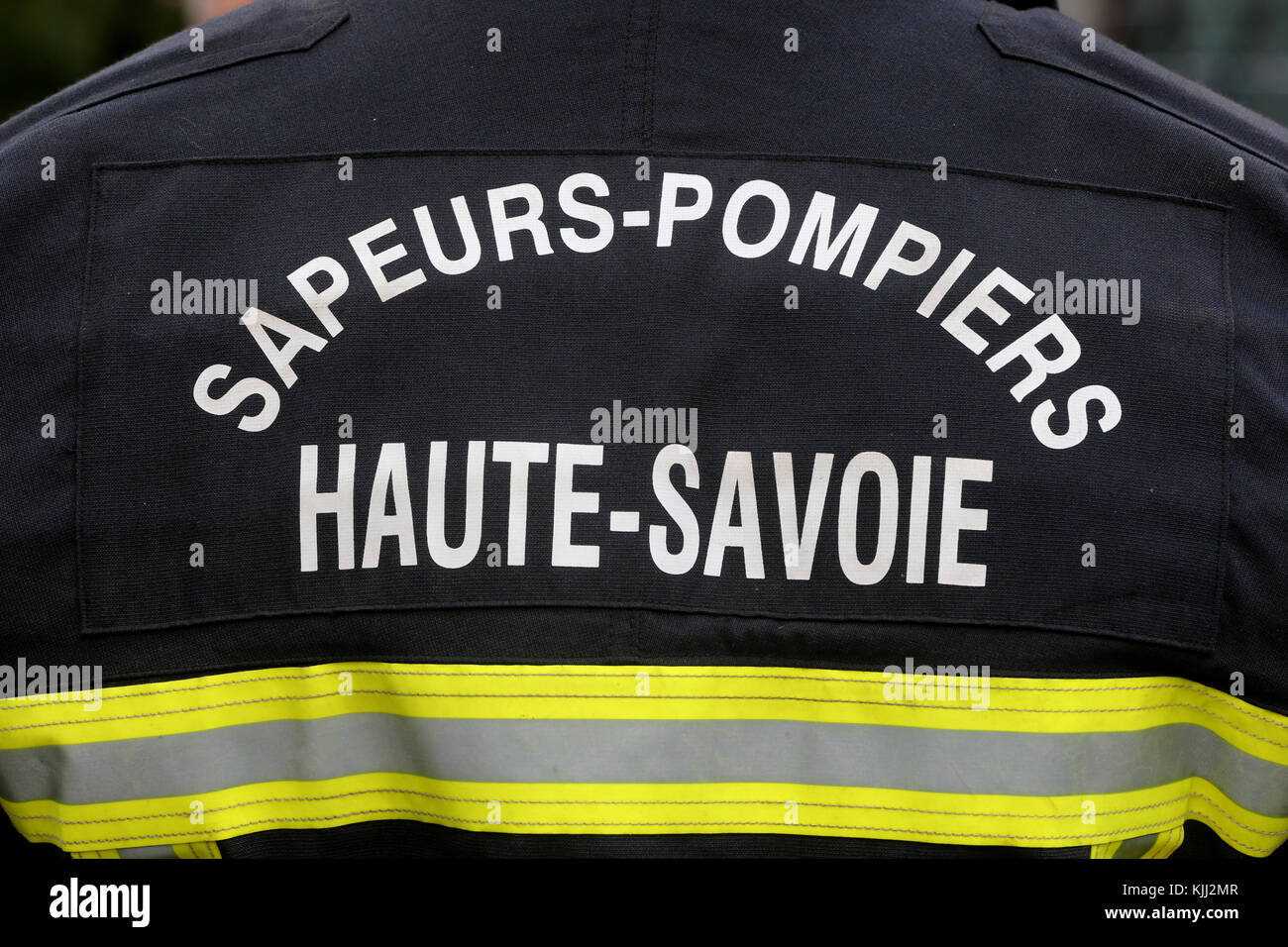 Francés de bombero. Francia. Foto de stock