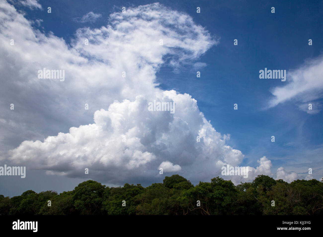 Cielo nublado. Battambang. Camboya. Foto de stock