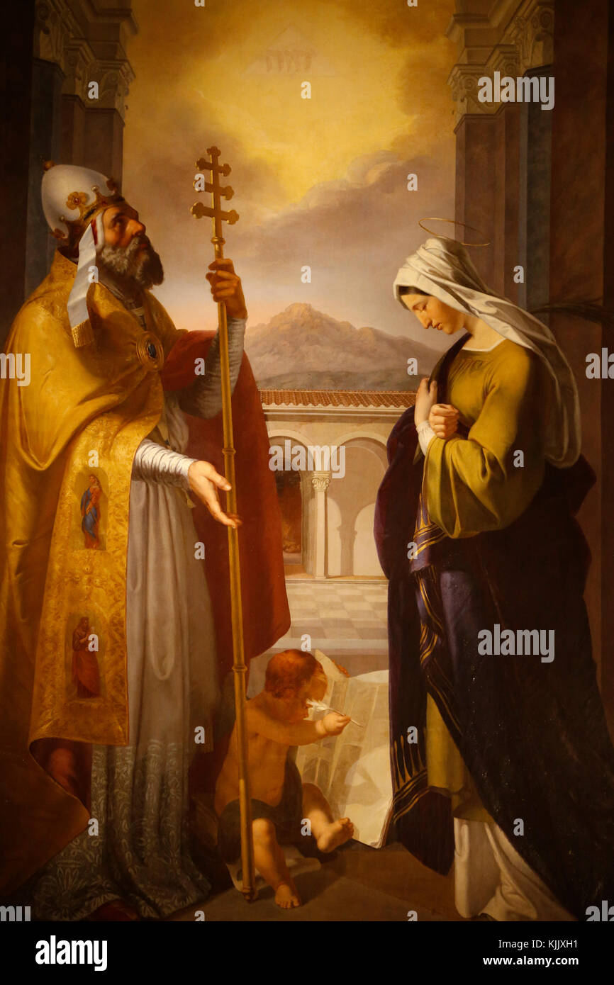Pintura en Santo Spirito in Sassia, la Iglesia de Roma. Italia. Foto de stock