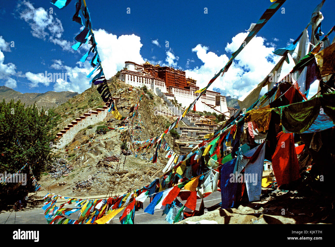 Monasterio en el Tíbet. Foto de stock