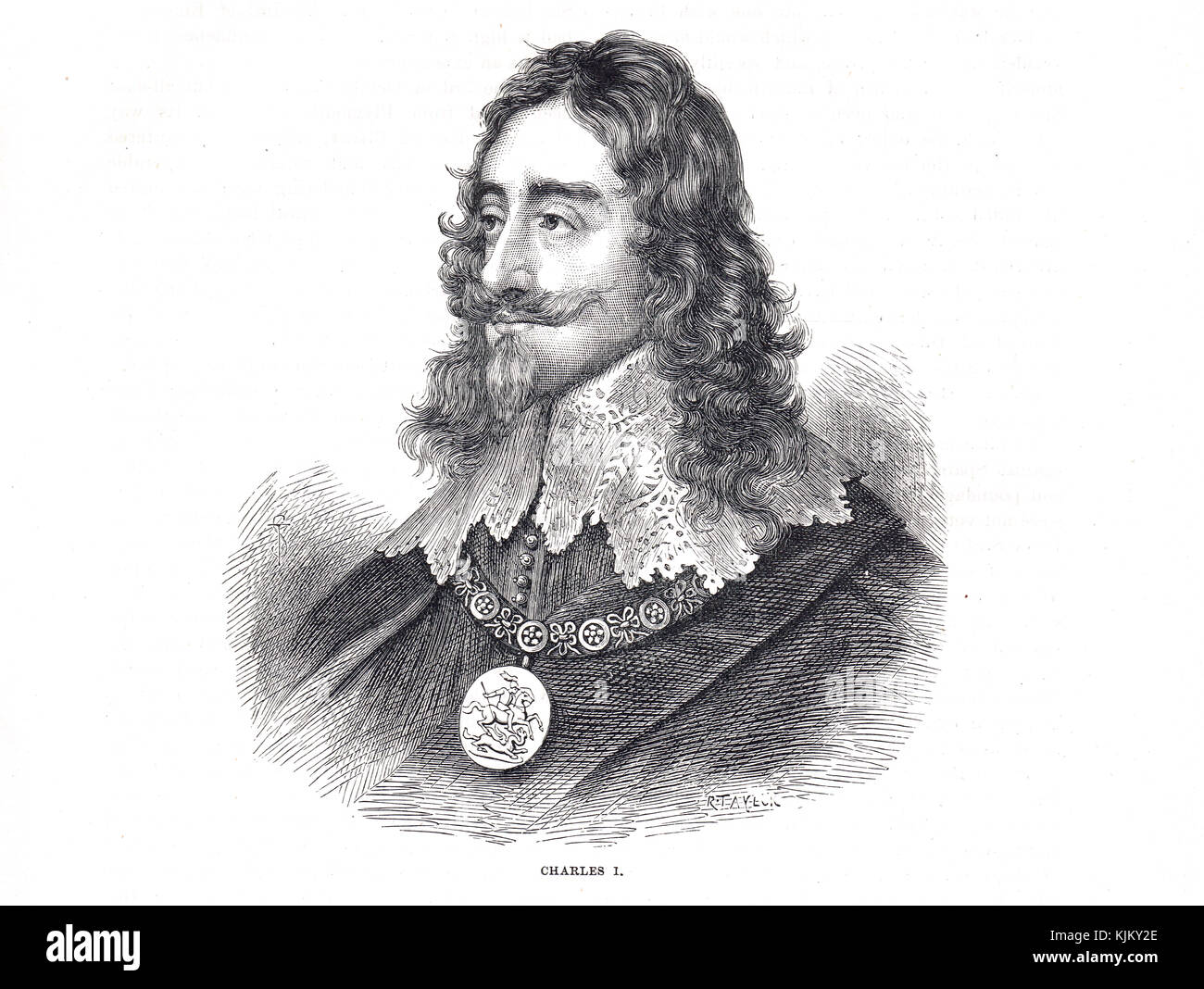 Rey Carlos I de Inglaterra (1600-1649). Reinó 1625-1649 Foto de stock