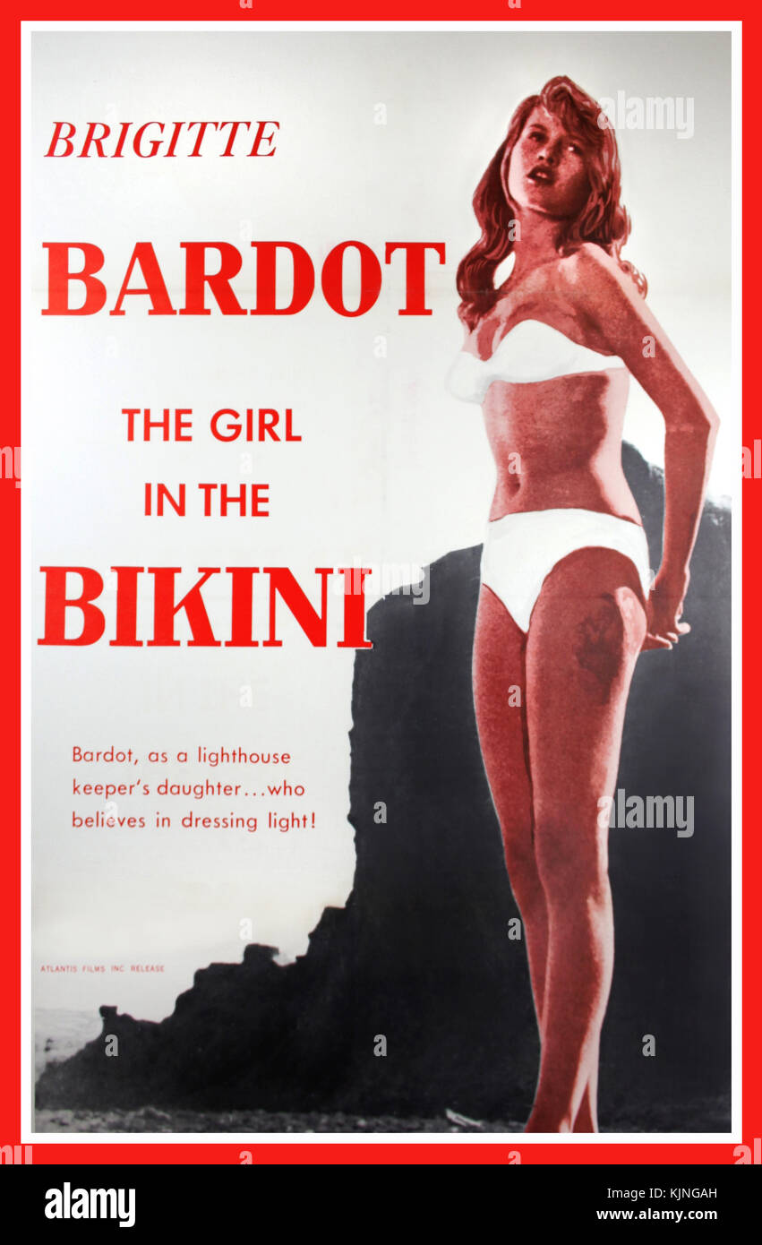 BRIGITTE BARDOT como Manina, The Girl in the Bikini es una película  francesa de 1952 dirigida por Willy Rozier y protagonizada por Brigitte  Bardot, Jean-François Calvé y Howard Vernon. Brigitte Bardot Cartel