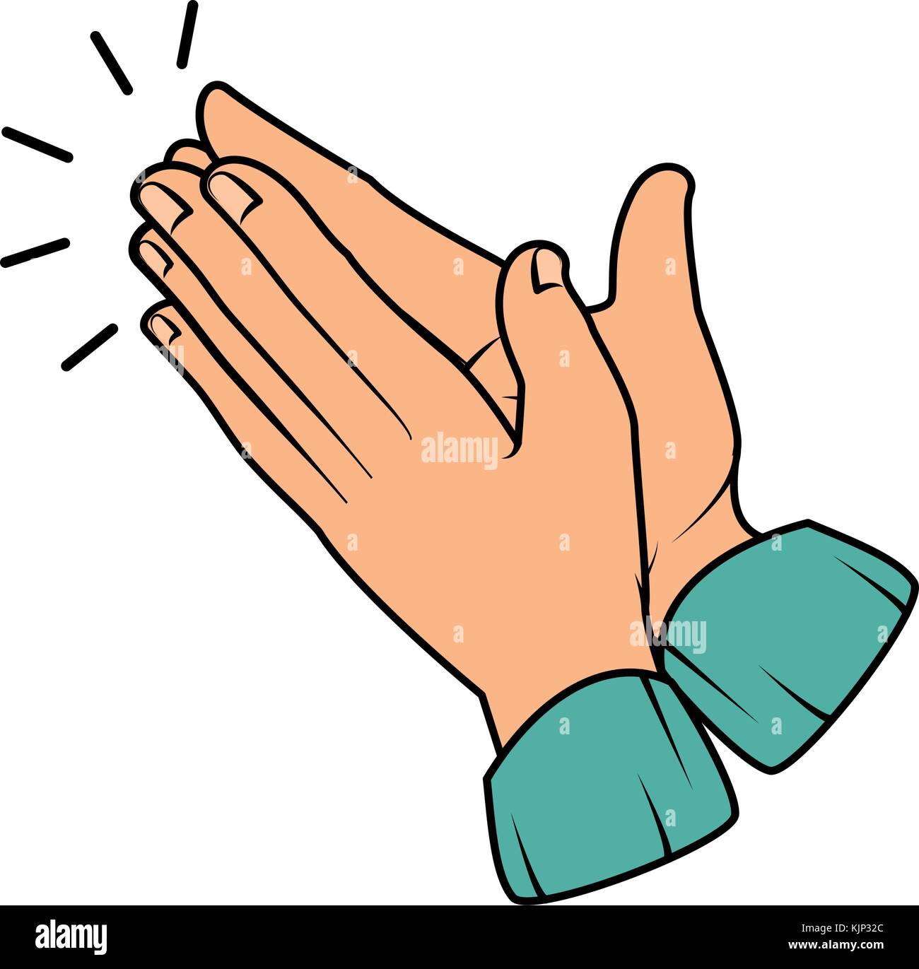 Icono de manos aplaudiendo aislados diseño ilustración vectorial Imagen Vector de stock - Alamy