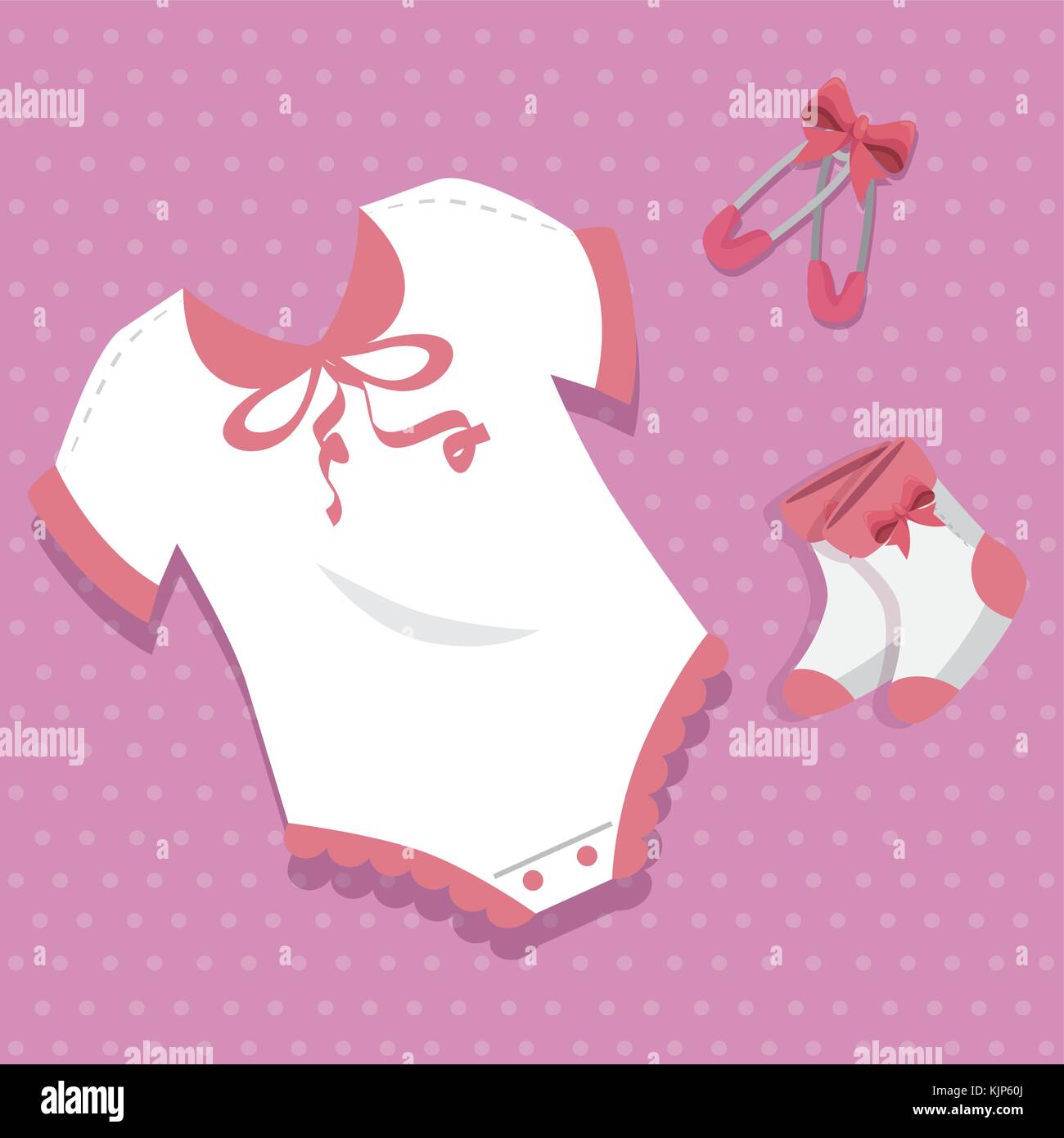Se infla Humedad Paja Baby shower tarjeta de felicitación con una ropa de bebé niña ilustración  vectorial diseño gráfico Imagen Vector de stock - Alamy