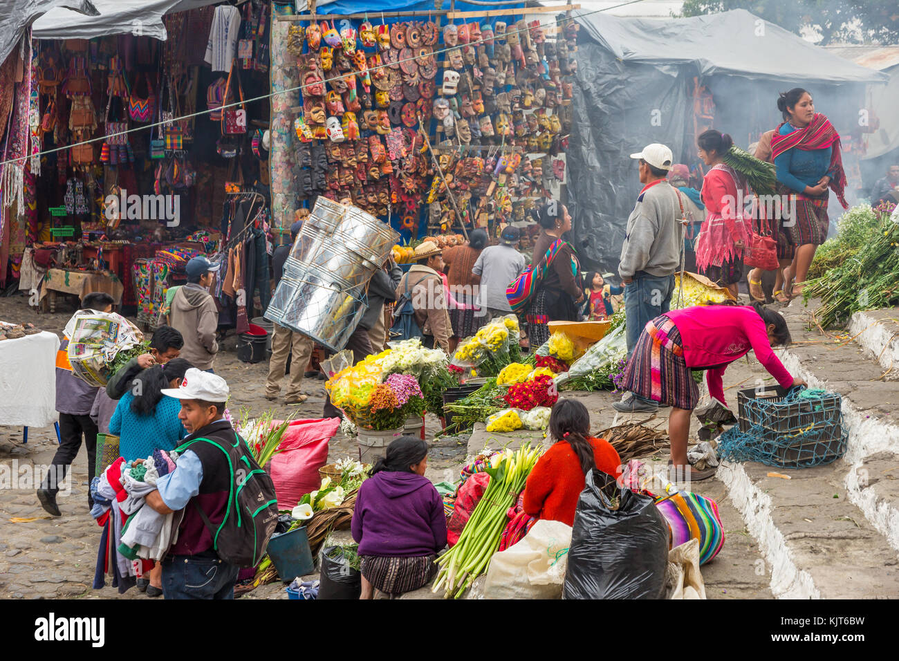Mercado Famoso | Chichicastenango | Guatemala Foto de stock