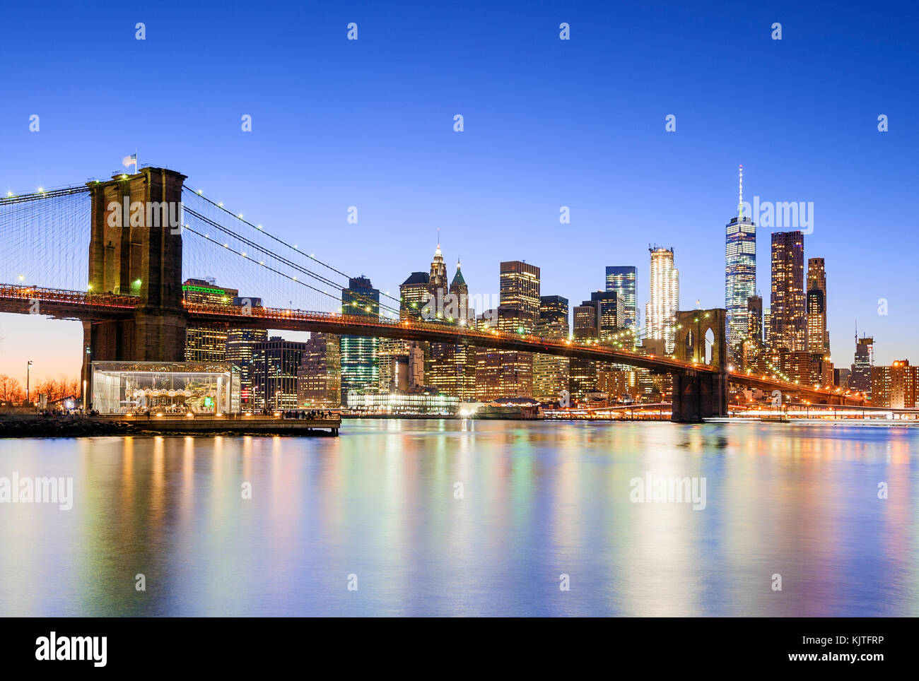 New York Skyline Ciudad de Nueva York bajo Manhattan Foto de stock