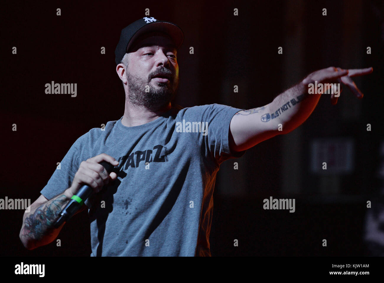 Fort Lauderdale, FL - 06 de julio: Aesop Rock realiza a la revolución el 6 de julio de 2016 en Fort Lauderdale, Florida. Personas: Aesop Rock Foto de stock