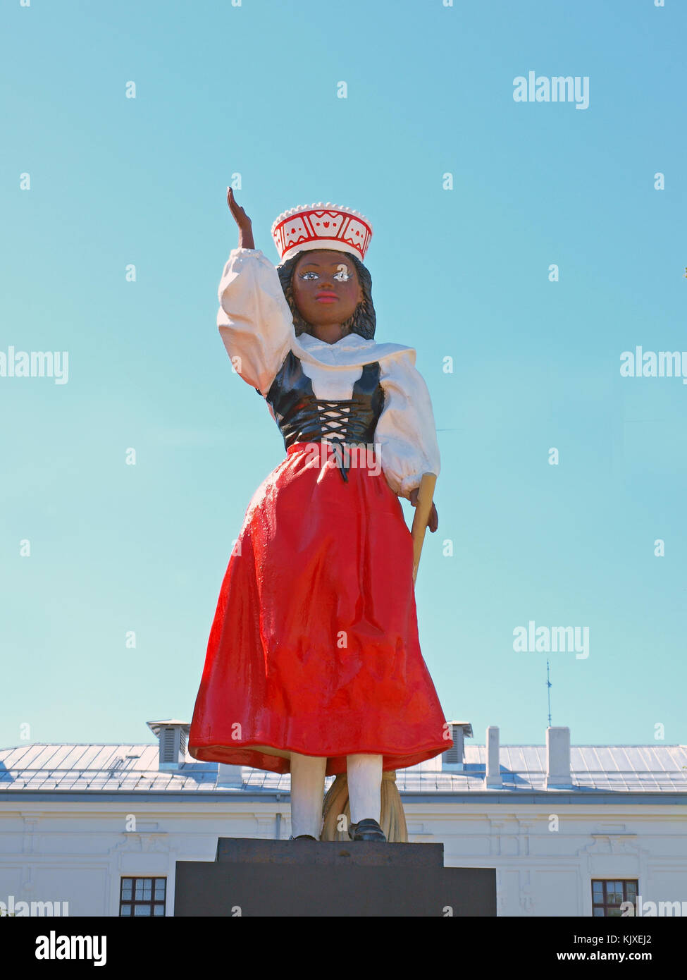 Liepaja Letonia Agosto 16 2015 La Estatua De La Mujer Negra En El
