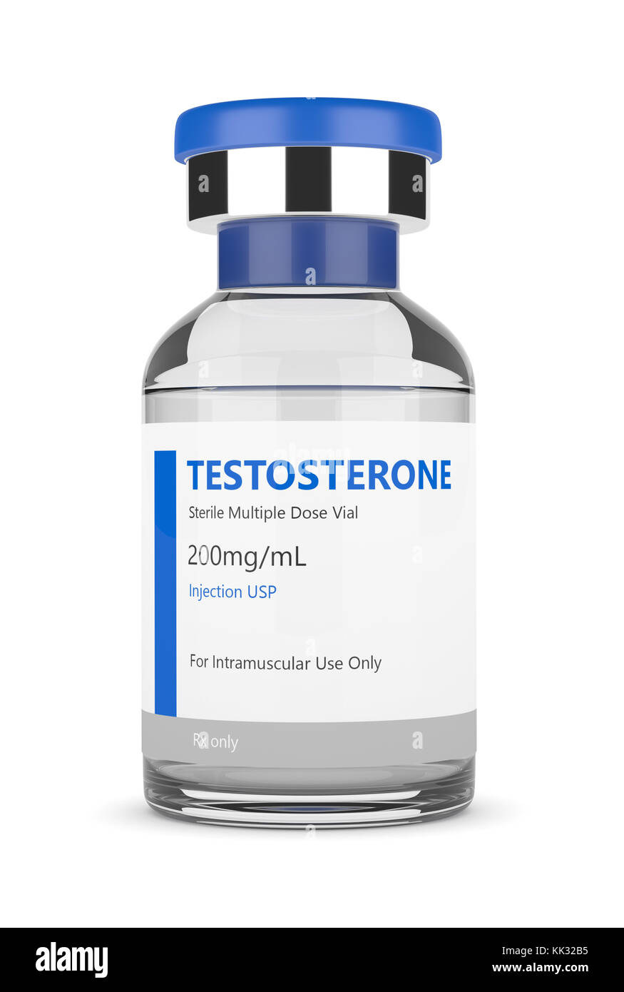 3D Render de testosterona inyectable vial sobre fondo blanco Fotografía de  stock - Alamy