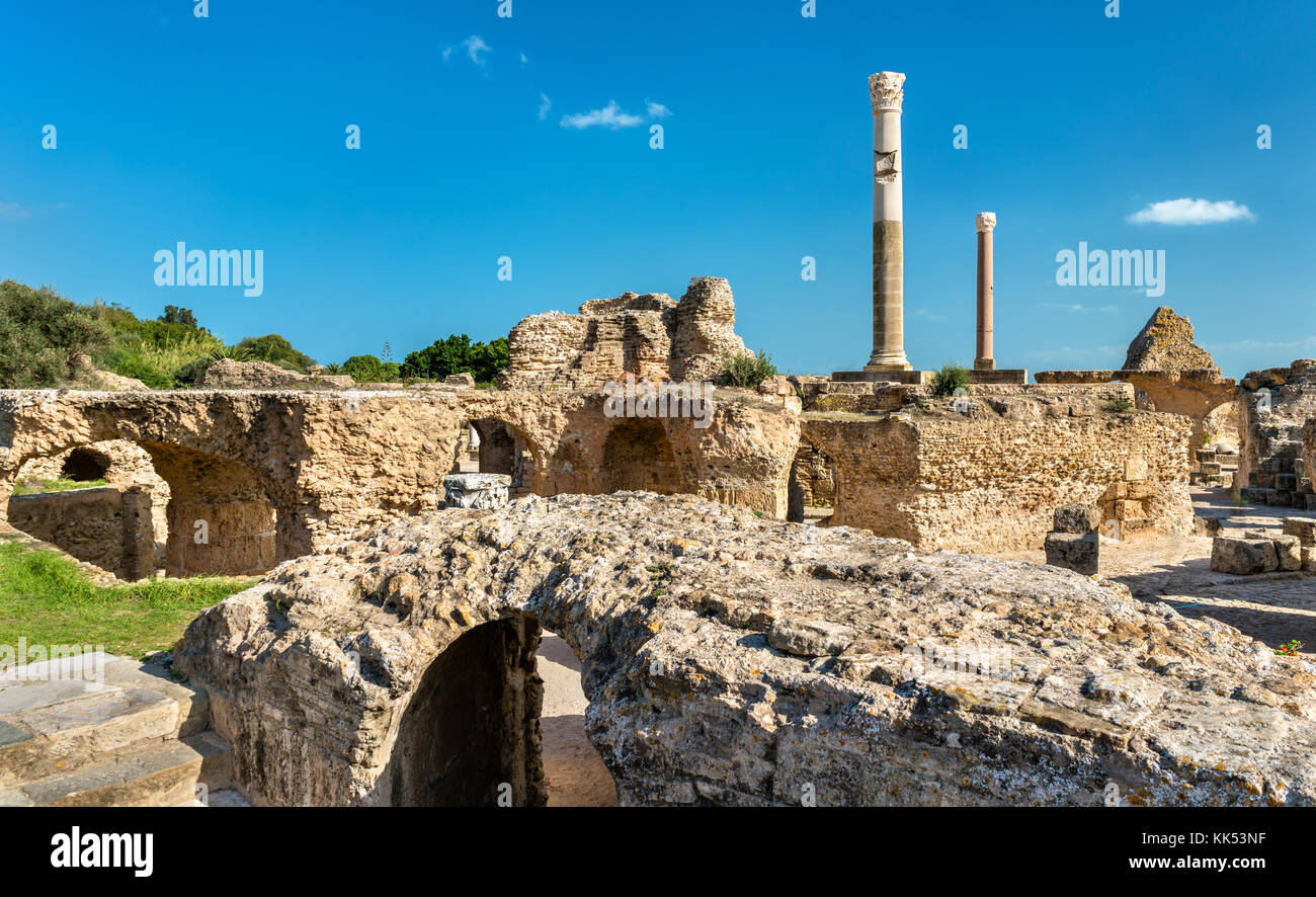 Ruinas de las termas de Antonino en Cartago, Túnez Fotografía de stock -  Alamy